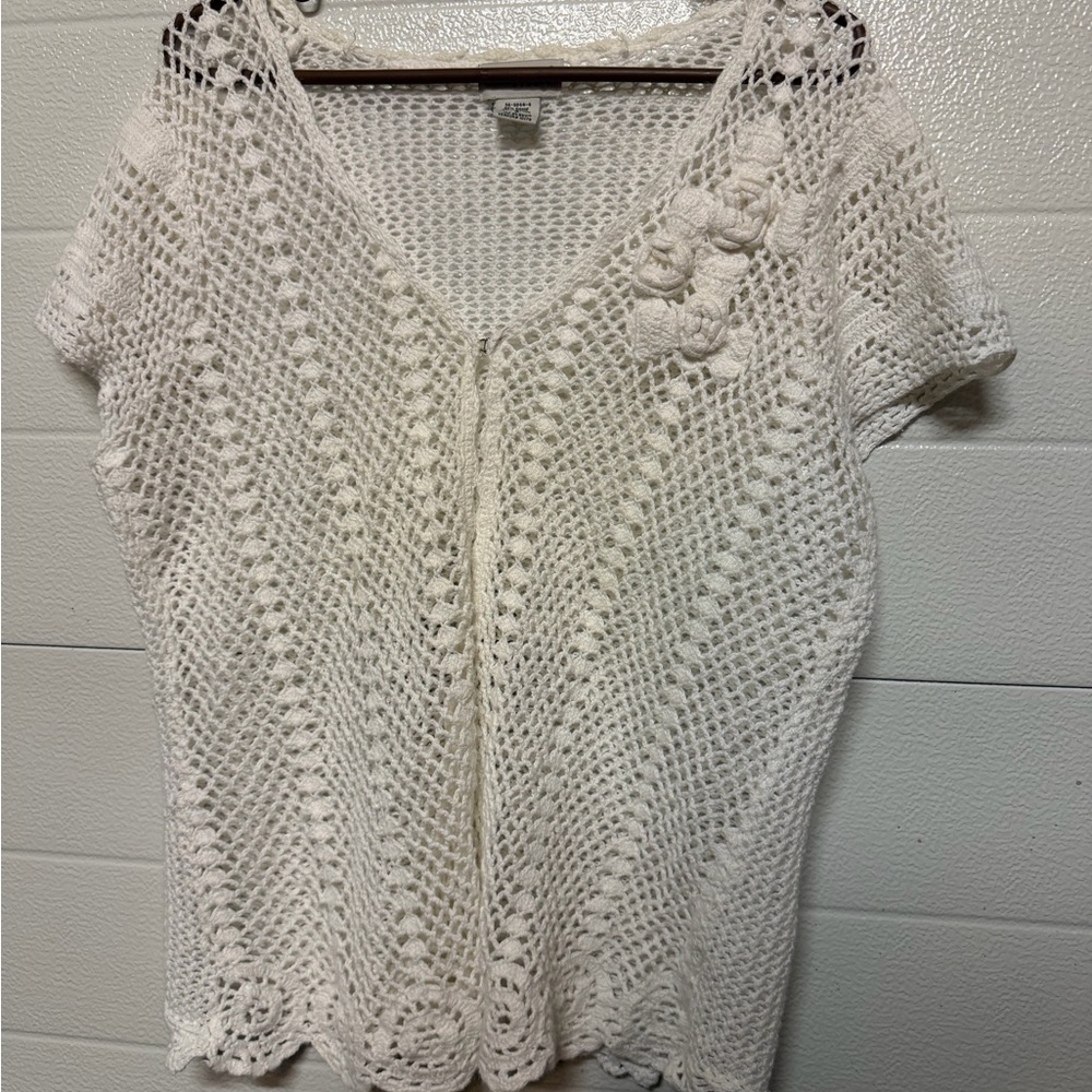 Bridgewater Studio White Crochet Top